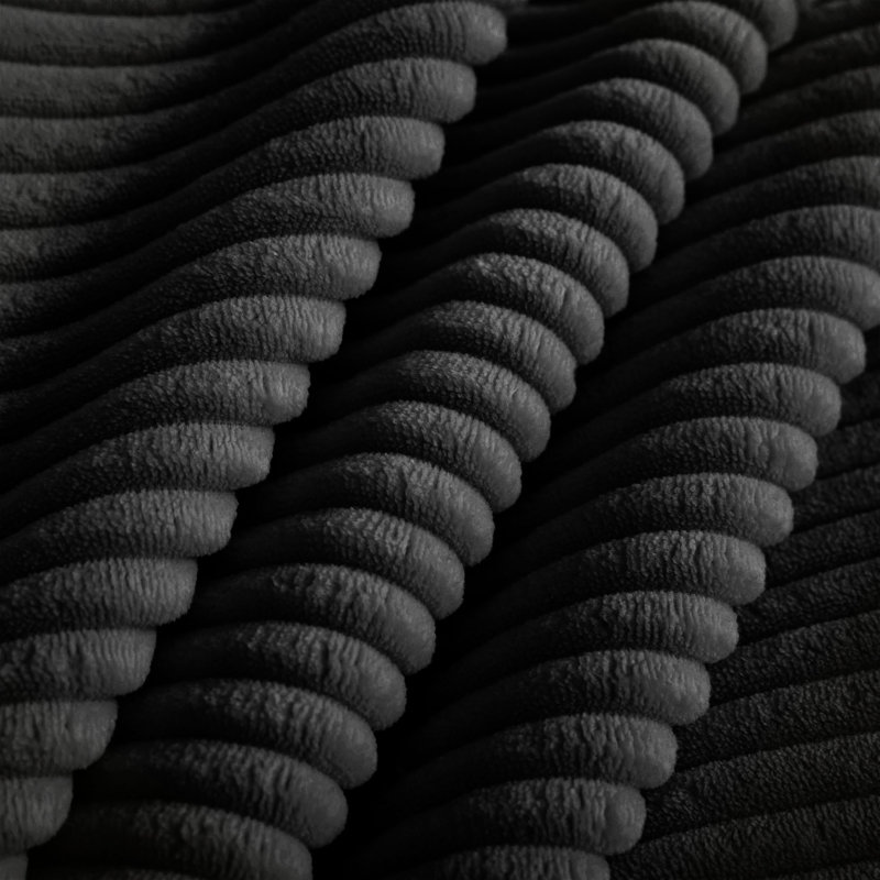 Martha Ottoman Corduroy, Black