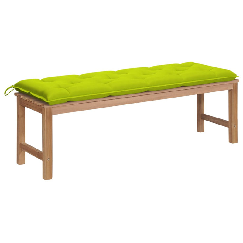 Banc de jardin en teck North Reading, Vert vif
