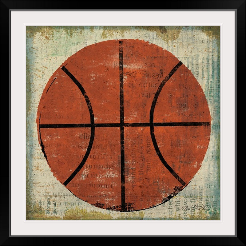 Ball Print, Black Framed, 32" H x 32" W x 1" D