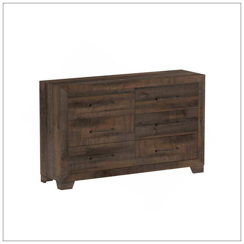 Commode brune à 6 tiroirs