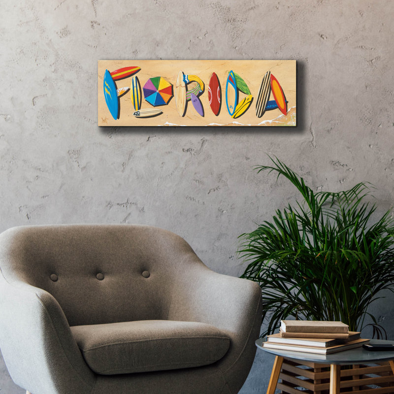 Art mural en toile Dovecove «Florida» par Scott Westmoreland, 60 po x 20 po, H 12 po x l 36 po