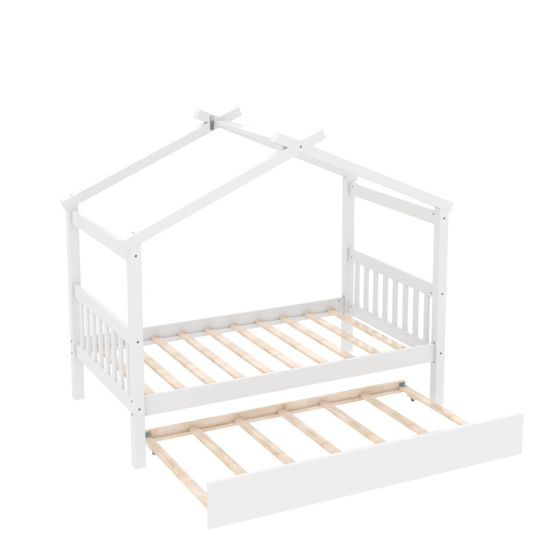Lits simples avec lit gigogne Deivion, Blanc