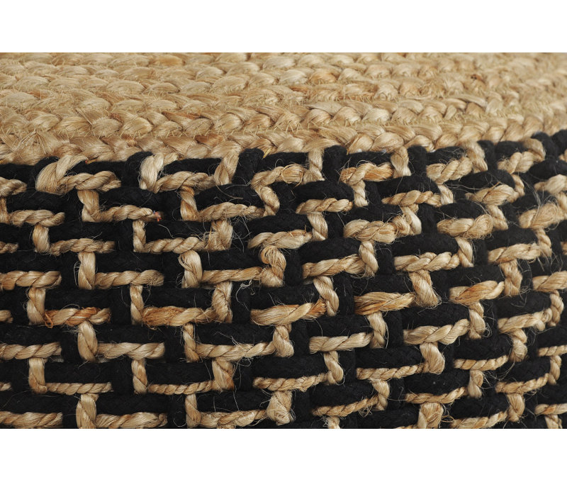 Repose-pieds 18 po en jute brun clair