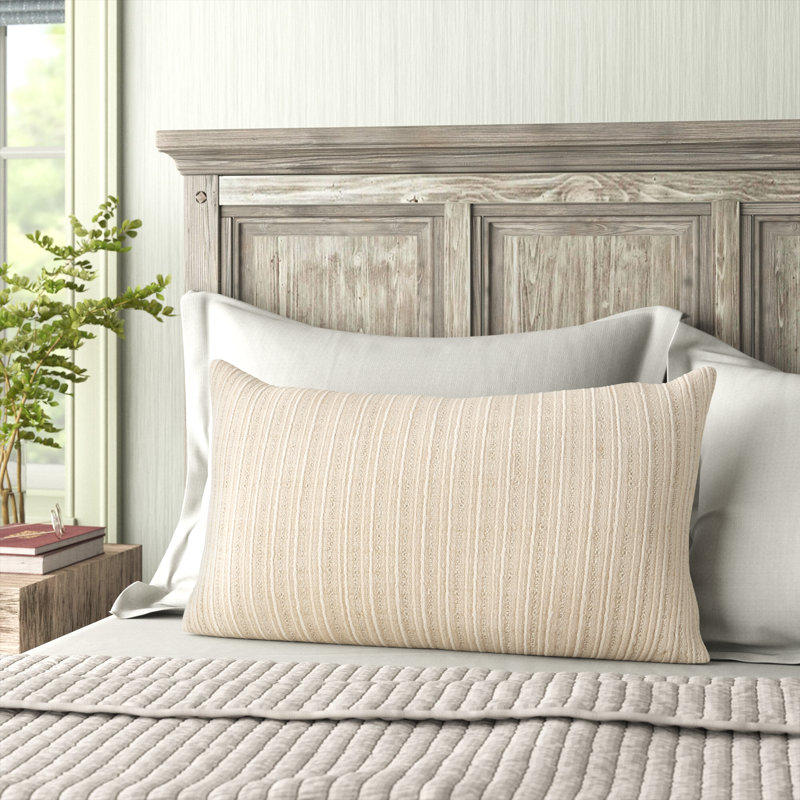 Leifsson Cotton/Viscose Poly Filled Throw Pillow, Natural
