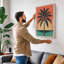 Palm Silhouette Tropical - Wrapped Canvas-1899903832-1899903828
