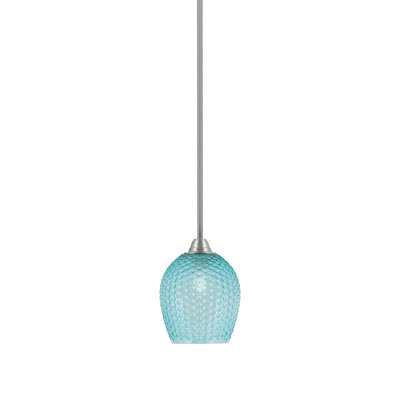 Mini-luminaire suspendu en verre brossé 7,5 po Mukkesh