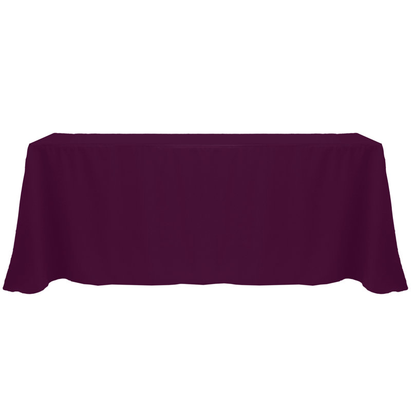 Solee Solid Color Tablecloth, 108" x 132", 1, Aubergine