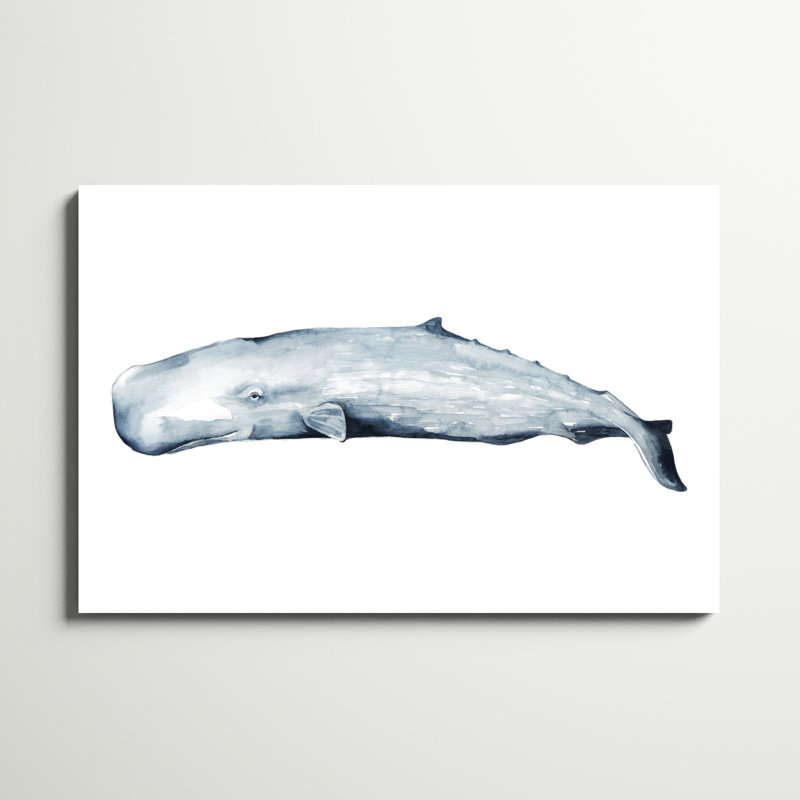 «Whale Portrait II», peinture sur toile, H 32 po x l 48 po