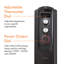 VonHaus 2000W Electric Radiator Space Heater with Adjustable Thermostat
