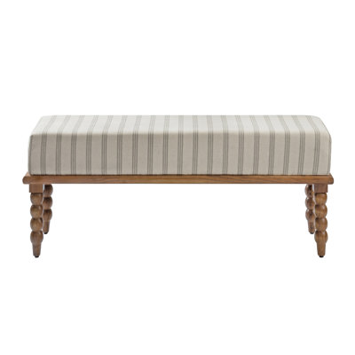 Artisan 52"W Upholstered Solid Wood Bench