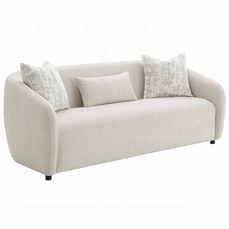 Canapé Étienne avec 3 coussins, Beige