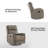 Chikako Genuine Leather Swivel Rocker Manual Recliner-70690532