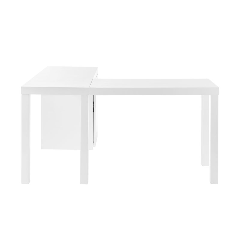 Tresero L-Desk, High Gloss White