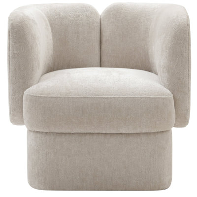Chaise d'appoint en peluche à l'ancienne