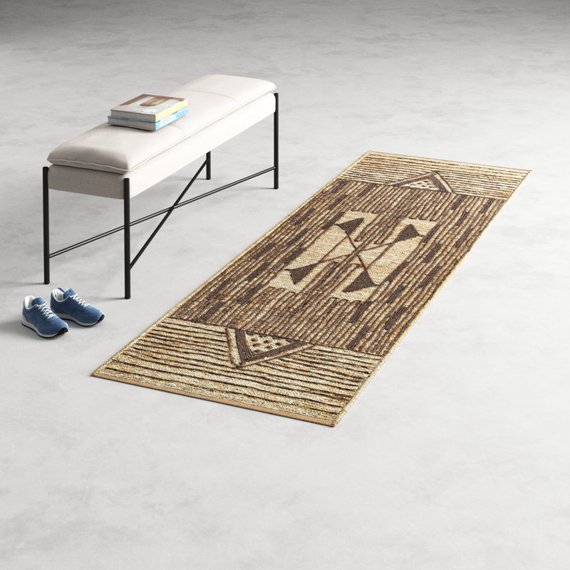 Boman Hand Knotted Southwestern Indoor Rug, Runner 2'6" x 8'
