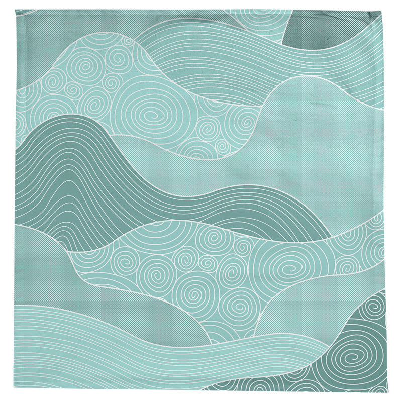 Nappe ondulations à la main Leffel, Bleu sarcelle
