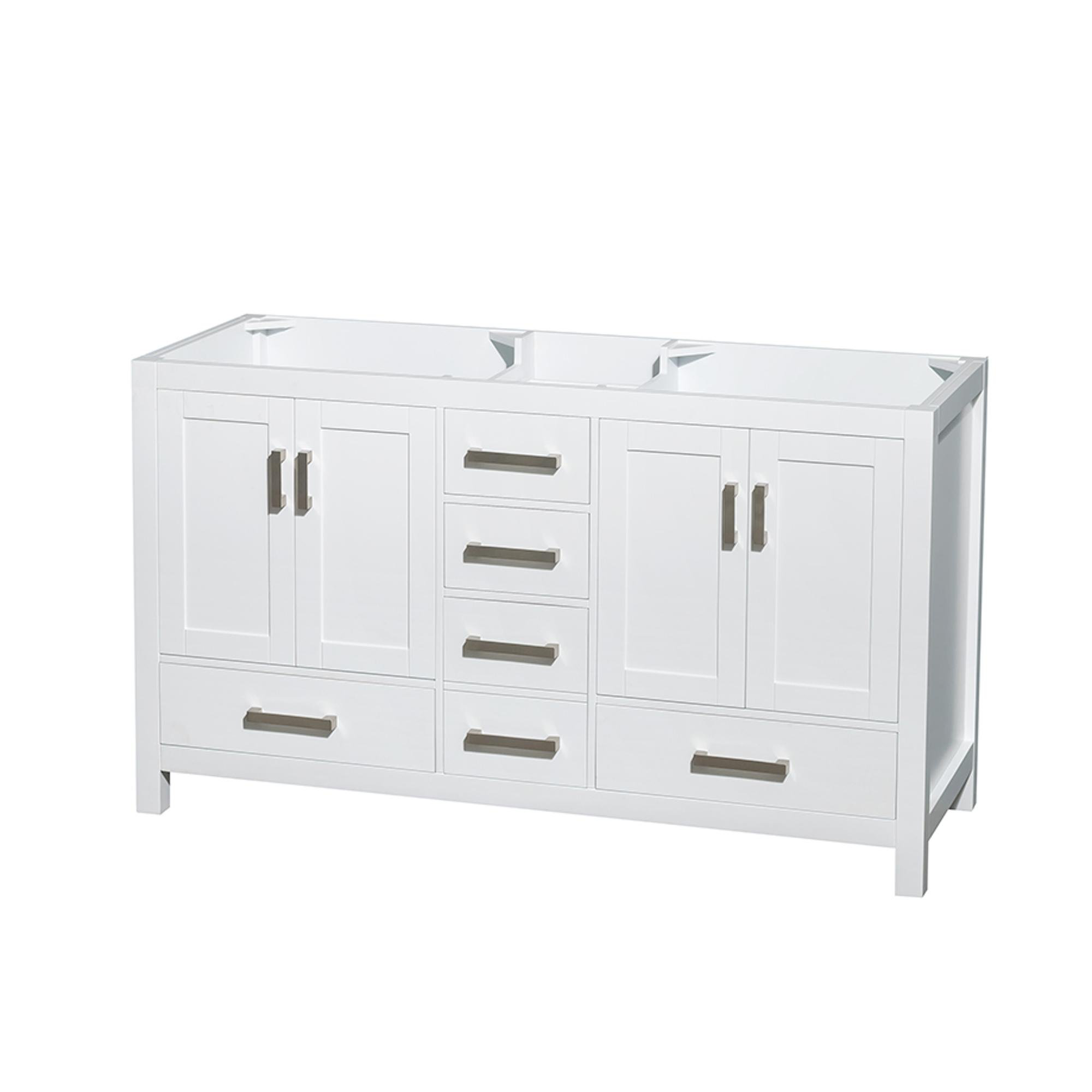 Sheffield 59 in. Double Vanity Cabinet Only in White Sheffield 59 in. Double Vanity Cabinet Only in White
