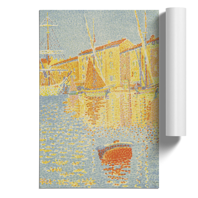 The Buoy Vol.1 by Paul Signac - No Frame Painting, 84cm H x 59cm W x 0.1cm D