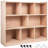 Mobile 8-Section Preschool Storage Cabinet with Open Cubbies