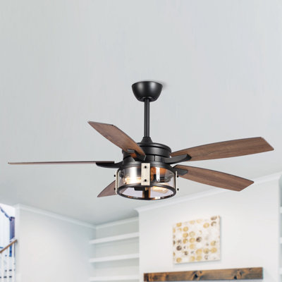Ventilateur de plafond industriel noir mat Breezelite
