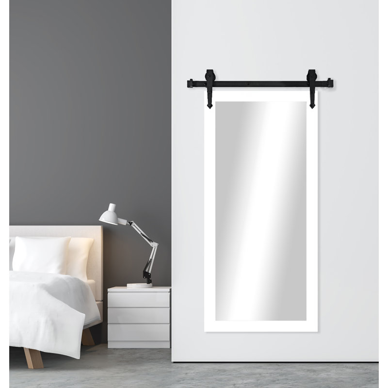 Miroir de salle de bain N Peace, Blanc satiné, 70,5 po x 30 po