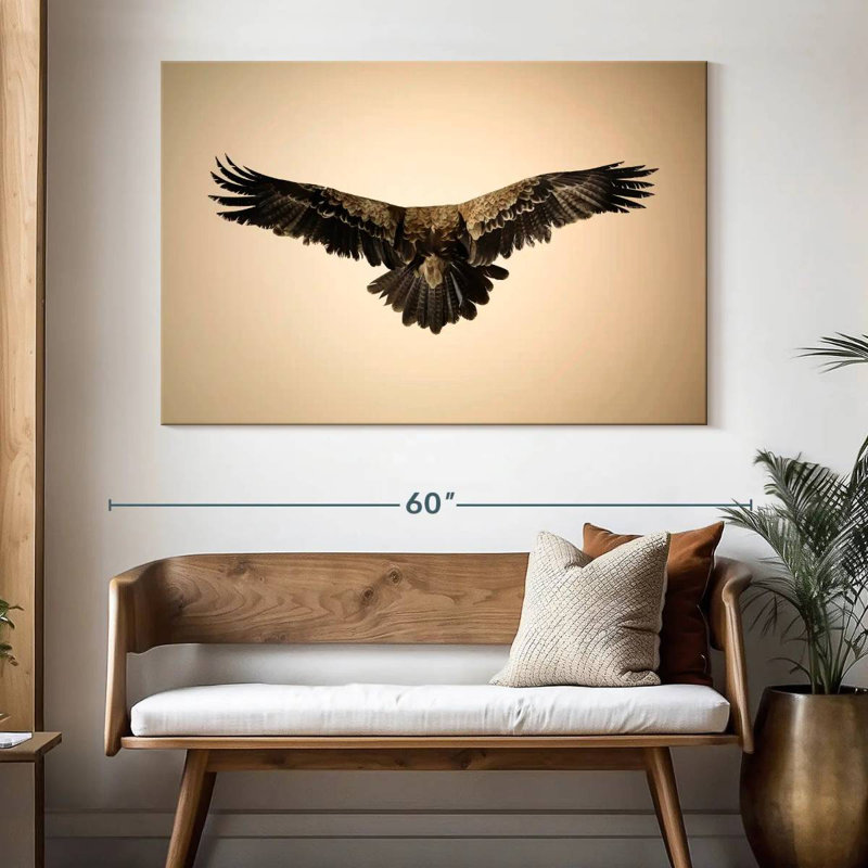 Brampt Soaring Tawny Eagle, 34" H x 51" W