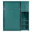 Lit escamotable simple rotatif avec bibliothèque, armoire supérieure, bureau extensible et rangement latéral-32575127