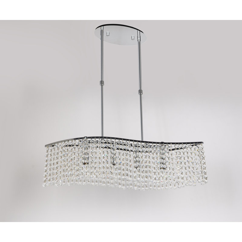 Luminaire suspendu linéaire unique 6 lumières Whitacre