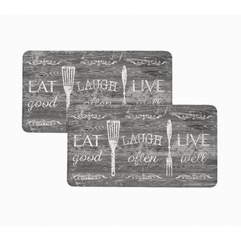 Tapis de cuisine en mousse anti-fatigue Bibb Home, Rectangle 1 pi 6 po x 1 pi 7,2 po