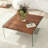 Modern Coffee Table, 100% Tempered Glass Top with 100% Pine Solid Wood Frame, 29.5 x 15.7 x 29.5 inches | Natural Brown Color, Elegant & Durable Design | Perfect for Living Room & Contemporary Spaces-2140941685
