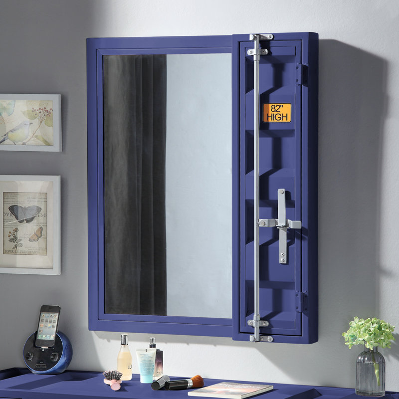 Miroir de salle de bain Cargo, Bleu