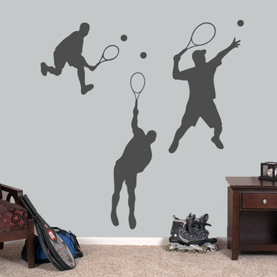 Ensemble 3 pièces de décalcomanie murale tennis de tennis Ansorge