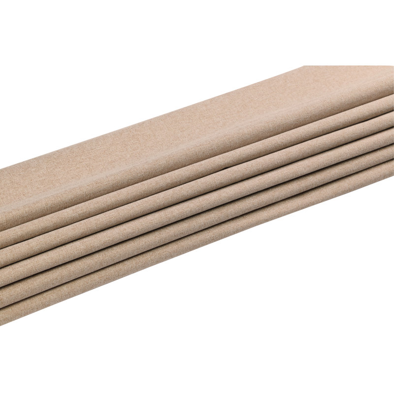Oatmeal Textured Cordless Fabric Blackout Roman Shades 22"W x 60"H