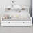 Retro Wooden Daybed Including Storage Drawers and Storage Headboard Shelves for Bedroom, Living Room and Guest Room-740576853