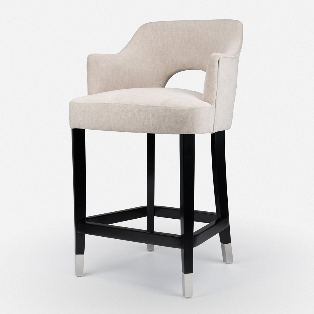 Upholstered Wooden Frame Bar Stool