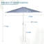 Parasol de patio 9 pi Sariyha-1131211021