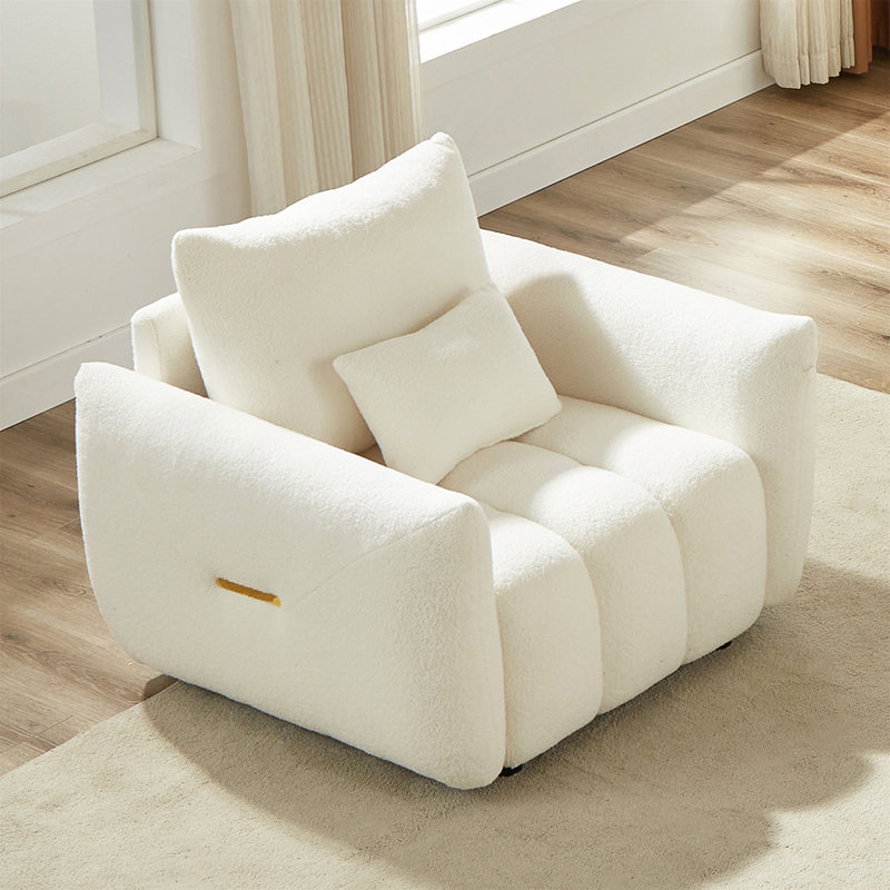 Canapé en tissu 35,24 po Teddy, Beige