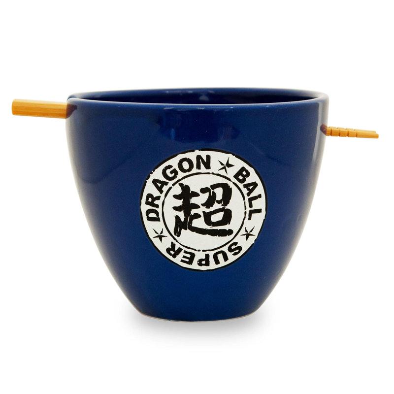 Dragon Ball Super Japanese Dinnerware Set | 16-Ounce Ramen Bowl With Chopsticks