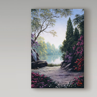 Fikes «Landscape 1», reproduction de peinture à l'huile sur toile tendue