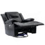 Fauteuil inclinable manuel et pivotant à 360 ° avec bande lumineuse à DEL pour salon, chambre à coucher, noir-1256314491