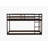 Espresso Solid Rubber Wood Twin-Over-Twin Floor Bunk Bed With Ladder And Reinforced Slat Bed Platform-124127852