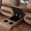 Causeuse inclinable manuelle en similicuir de 76 po de large avec console centrale Margena