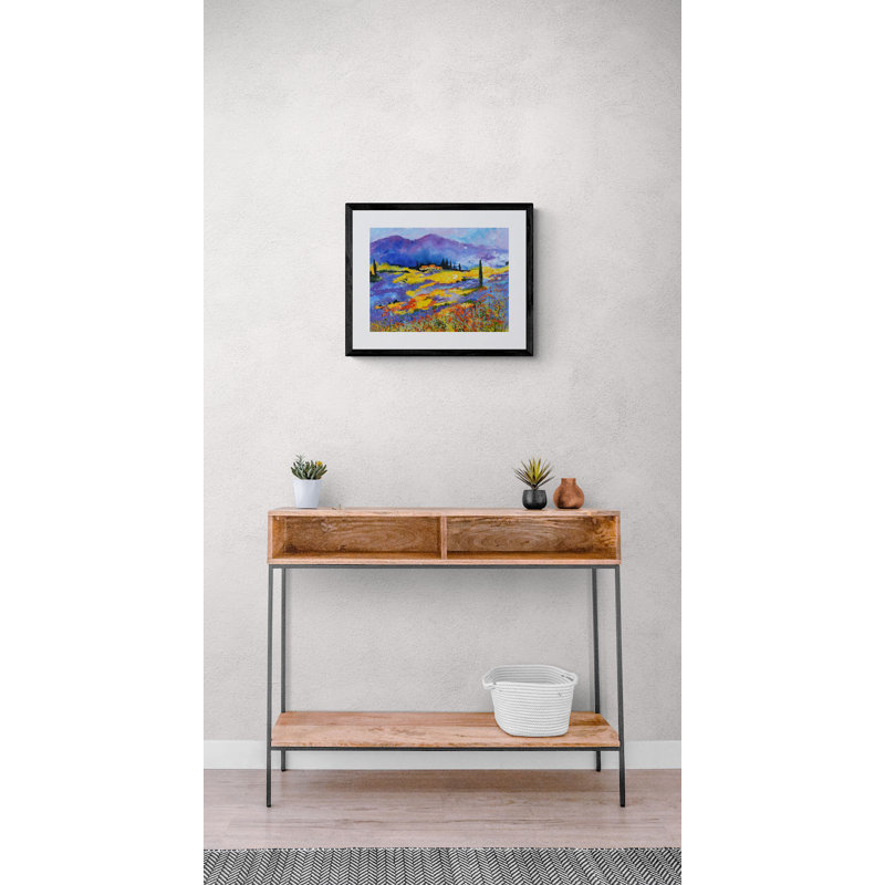 Provence Lavender Print by Pol Ledent, Black Framed Paper, 20" H x 16" W