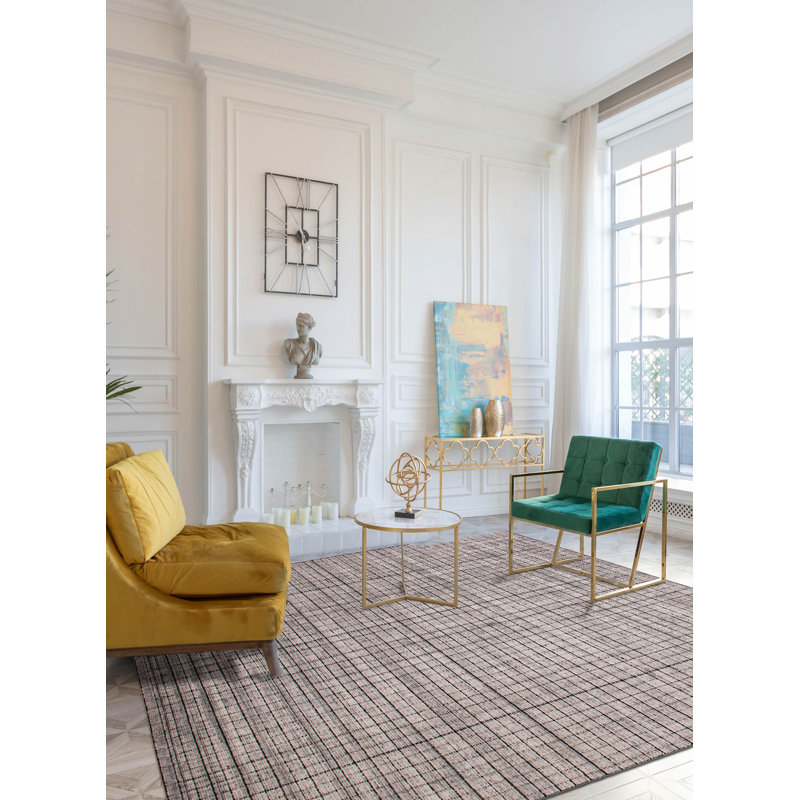 Tapis gris unique en son genre 8 pi 4 po x 9 pi 7 po Kashkuli Gabbeh