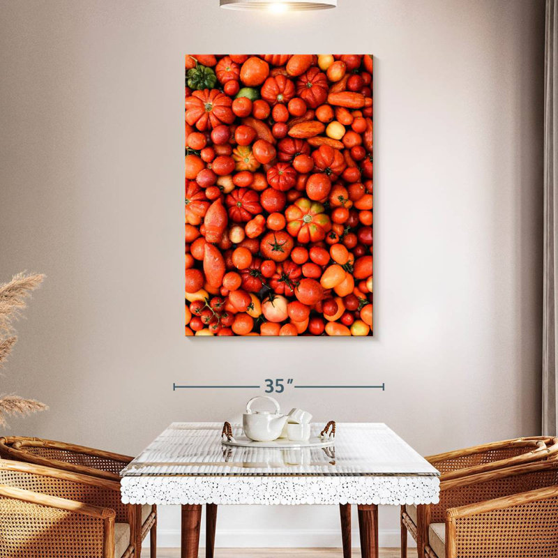 Légumes rouges et oranges Yarlin, H 48 po x l 32 po