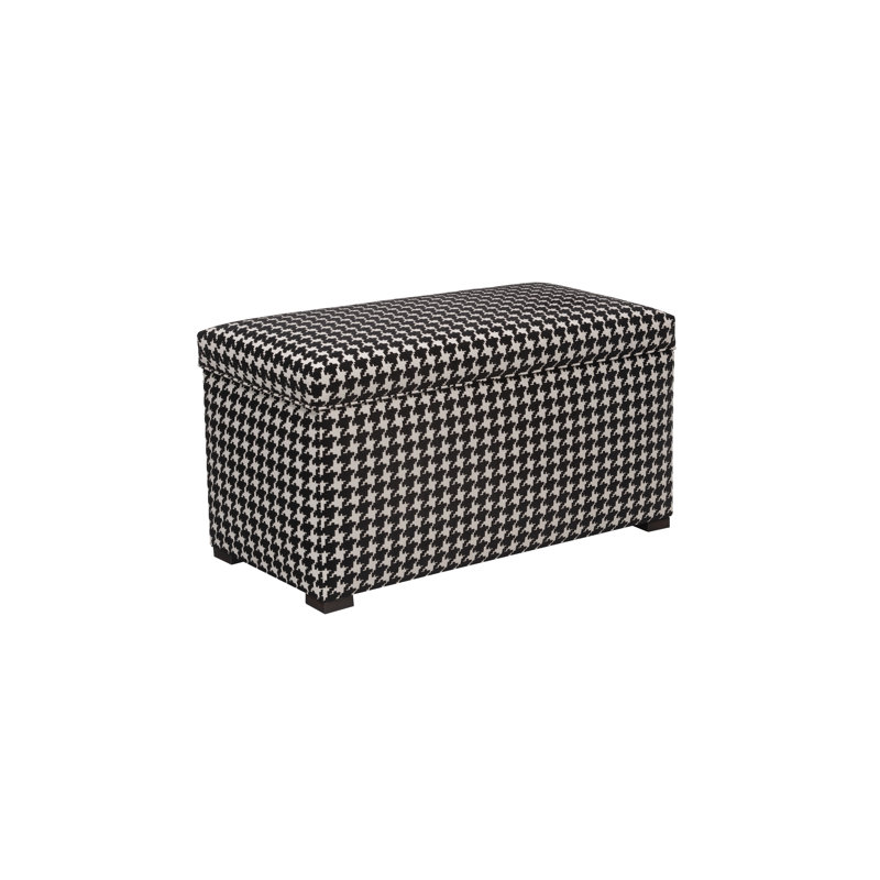Bagnall Polyester Upholstered Storage Bench, Black/White