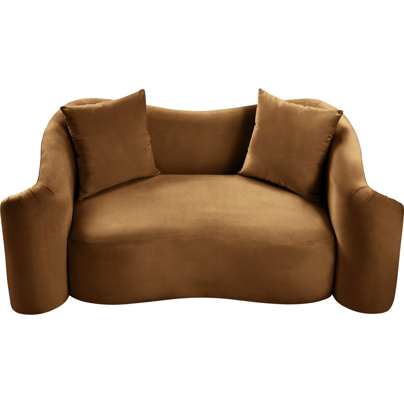 Haida Velvet Loveseat, Saddle Velvet