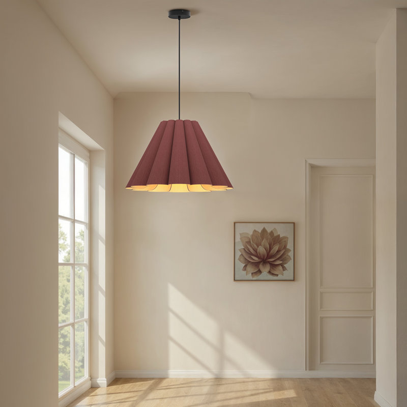 Luminaire suspendu moyen Lora 56, Violet, H 14,3 po x l 22,8 po x P 22,8 po