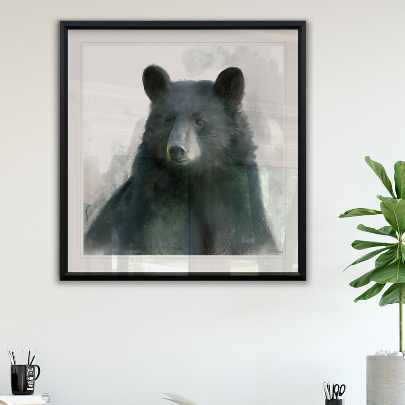 Ours Rainsoft - reproduction de cadre photo sur papier, H 17,5 po x l 17,5 po x P 1,5 po