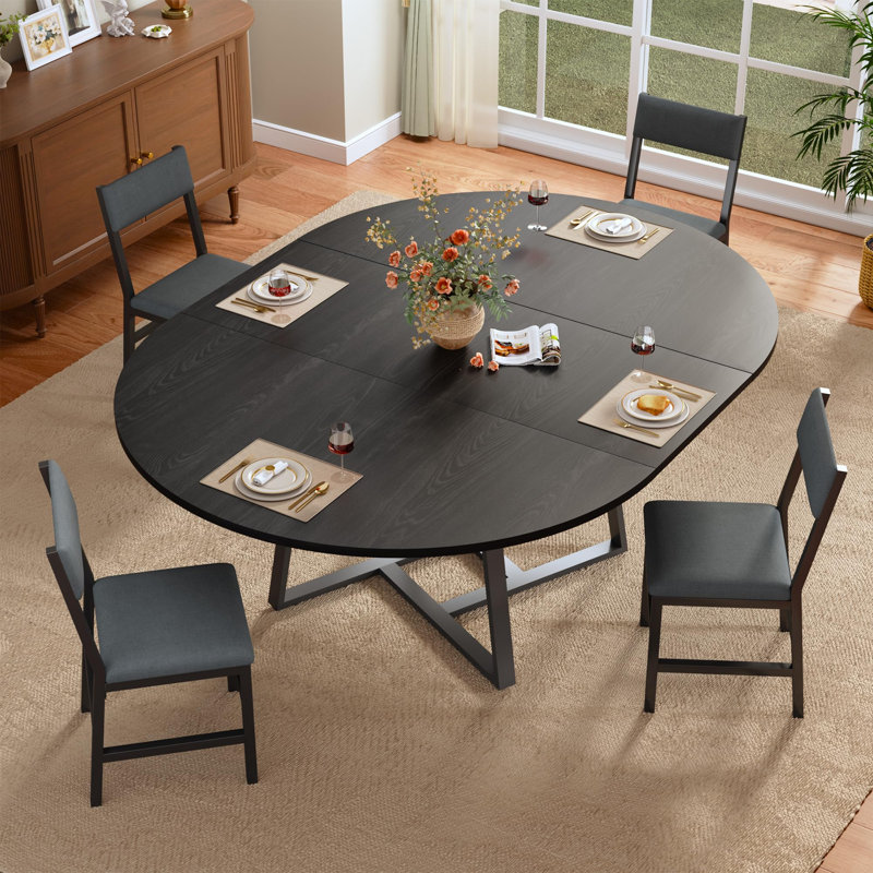 Ensemble de table de salle à manger extensible 4 à 8 pièces Transformer